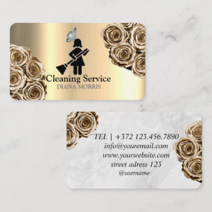 Carte De Visite Service de nettoyage Femme de ménage Entretien de