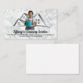 Carte De Visite Service de nettoyage | Femme souriante (Devant / Derrière)