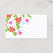 Carte De Visite Service De Nettoyage Floral House (Dos)