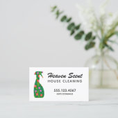 Carte De Visite Service De Nettoyage Floral House (Debout devant)