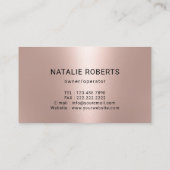 Carte De Visite Service de nettoyage Floral Rose Gold moderne (Dos)