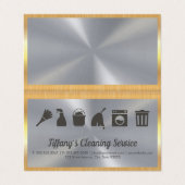 Carte De Visite Service de nettoyage | Fournitures domestiques | B (Extérieur déplié)