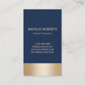 Carte De Visite Service De Nettoyage Gants D'Or Maid (Dos)