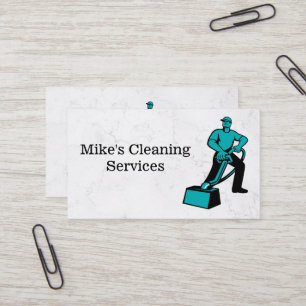 Carte De Visite Service de nettoyage   Icône Nettoyeur de sol