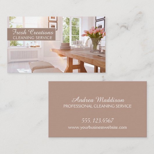 Carte De Visite Service de nettoyage intérieur des maisons (Devant / Derrière)