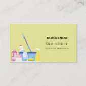 Carte De Visite Service de nettoyage jaune photo QR code premium (Devant)