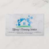 Carte De Visite Service de nettoyage | Logo de la bulle de savon m (Devant)