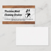 Carte De Visite Service de nettoyage | Logo de la domestique class (Devant / Derrière)