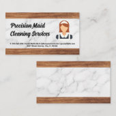 Carte De Visite Service de nettoyage | Logo de la femme de ménage  (Devant / Derrière)