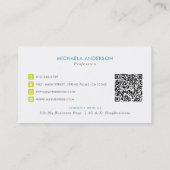 Carte De Visite Service de nettoyage Logo moderne et code QR (Dos)