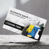 Carte De Visite Service De Nettoyage Maid Entretien Ménage Marbre