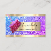 Carte De Visite Service de nettoyage Maid House Garder Gold Spark (Devant)