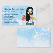 Carte De Visite Service de nettoyage Maid ménage Janitorial (Devant / Derrière)