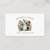 Carte De Visite Service De Nettoyage Maison Cute Floral (Devant)