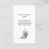 Carte De Visite Service De Nettoyage Maison Cute Floral (Dos)