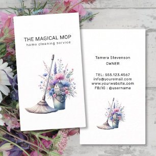 Carte De Visite Service De Nettoyage Maison Cute Floral