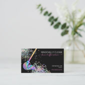 Carte De Visite Service de nettoyage Maison de femme de ménage et (Debout devant)