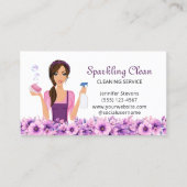 Carte De Visite Service De Nettoyage Maison Maid Floral (Devant)