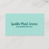 Carte De Visite Service De Nettoyage Maison Maid Turquoise tendanc (Dos)