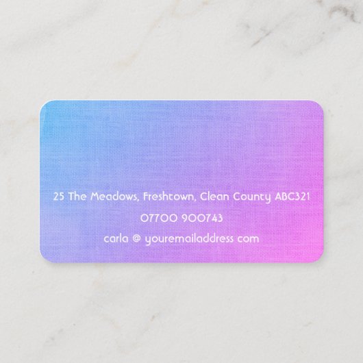 Carte De Visite Service de nettoyage ménage ménage ménage ménage m (Dos)