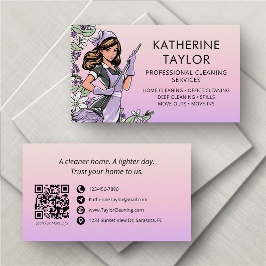 Carte De Visite Service de nettoyage ménager