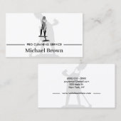 Carte De Visite Service de nettoyage ménager de Janitor Profession (Devant / Derrière)