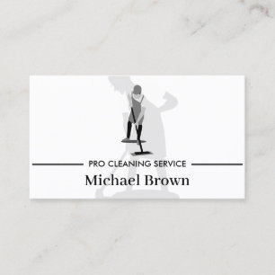 Carte De Visite Service de nettoyage ménager de Janitor Profession