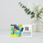 Carte De Visite Service de nettoyage ménager du poste de direction (Debout devant)