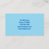 Carte De Visite Service de nettoyage ménager du poste de direction (Dos)