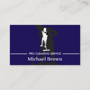 Carte De Visite Service de nettoyage ménager Janitorial Hommes de 