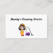 Carte De Visite Service De Nettoyage Migné Vacuum Maid (Devant)