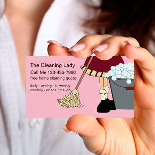 Carte De Visite Service de nettoyage mignon simple