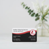 Carte De Visite Service De Nettoyage Moderne (Debout devant)