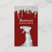 Carte De Visite Service De Nettoyage Moderne Lecteurs D'Argent Ent (Devant)