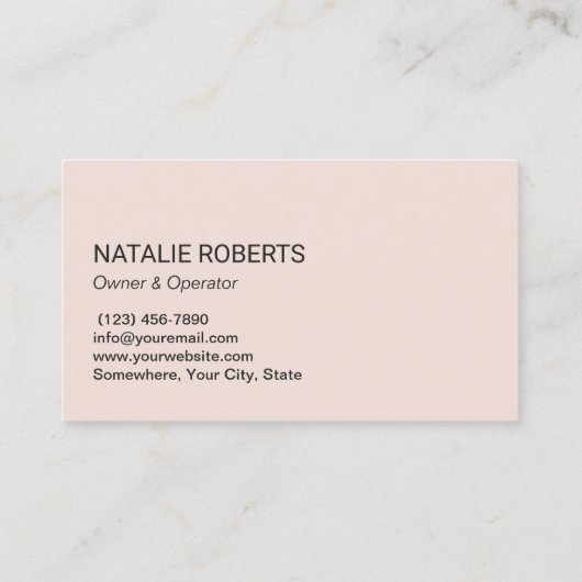 Carte De Visite Service De Nettoyage Moderne Maison Rose (Dos)