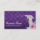 Carte De Visite Service De Nettoyage Moderne Silver Spray Luxe Pur (Devant)