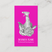 Carte De Visite Service de nettoyage moderne Spray et Fleurs roses (Devant)