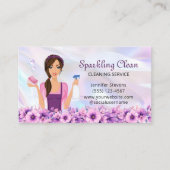 Carte De Visite Service de nettoyage mûr CODE QR Maid (Devant)