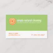 Carte De Visite Service de nettoyage naturel Éponge orange (Devant)