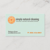 Carte De Visite Service de nettoyage naturel Éponge orange (Devant)