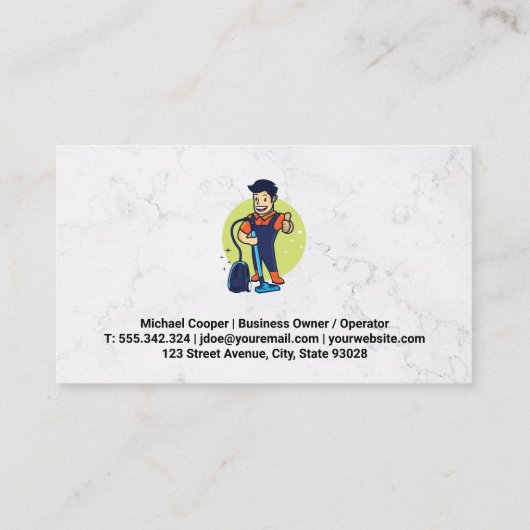 Carte De Visite Service de nettoyage | Nettoyage de fenêtres | Col (Dos)