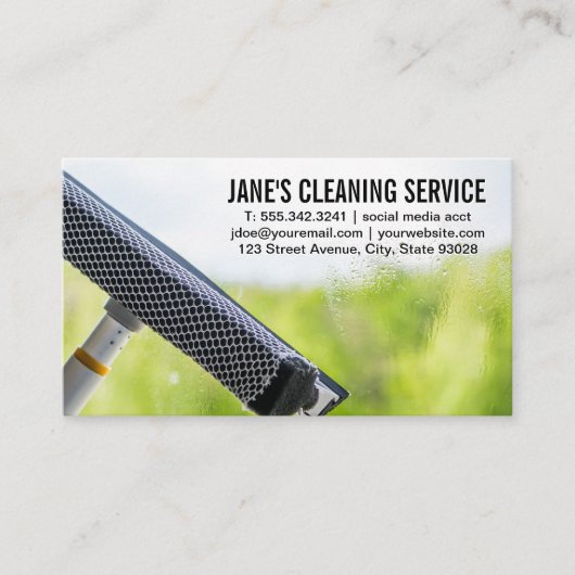 Carte De Visite Service de nettoyage | Nettoyage de vitres (Devant)
