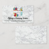 Carte De Visite Service de nettoyage | Outils Fournitures domestiq (Devant / Derrière)