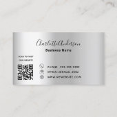 Carte De Visite Service de nettoyage parties scintillant argent po (Dos)