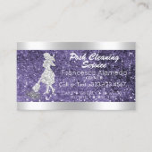Carte De Visite Service de nettoyage Parties scintillant de goutte (Devant)