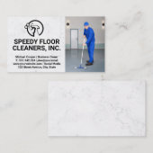 Carte De Visite Service de nettoyage | Planchers de nettoyage pour (Devant / Derrière)
