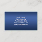 Carte De Visite Service de nettoyage post-construction bleu foncé (Dos)