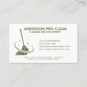 Carte De Visite Service de nettoyage Pro Home & Office Vert (Devant)