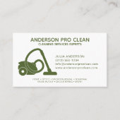 Carte De Visite Service de nettoyage Pro Home & Office Vert (Devant)