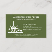 Carte De Visite Service de nettoyage Pro Home & Office Vert (Devant)